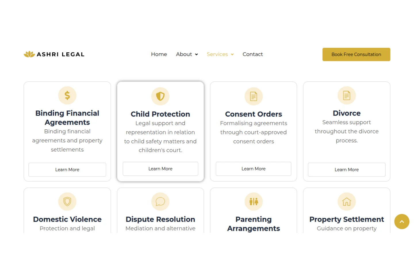 Ashri Legal mobile responsive design